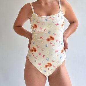 Djerf Avenue Fruit Print One-Piece Swimsuit